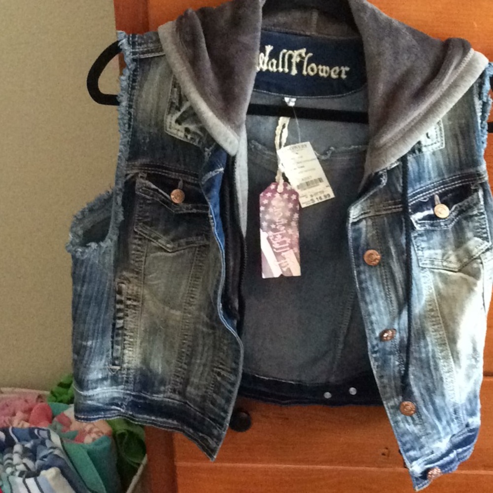 Denim vest , size L